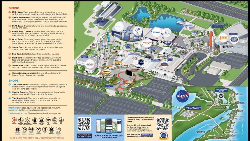 Kennedy Space Center Map 2024 and 2025