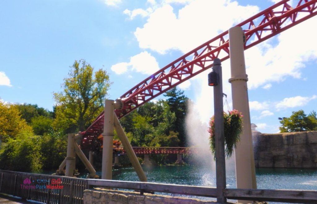 Maverick Roller Coaster going by water canons at Cedar Point. Keep reading to learn about the best Cedar Point rides.