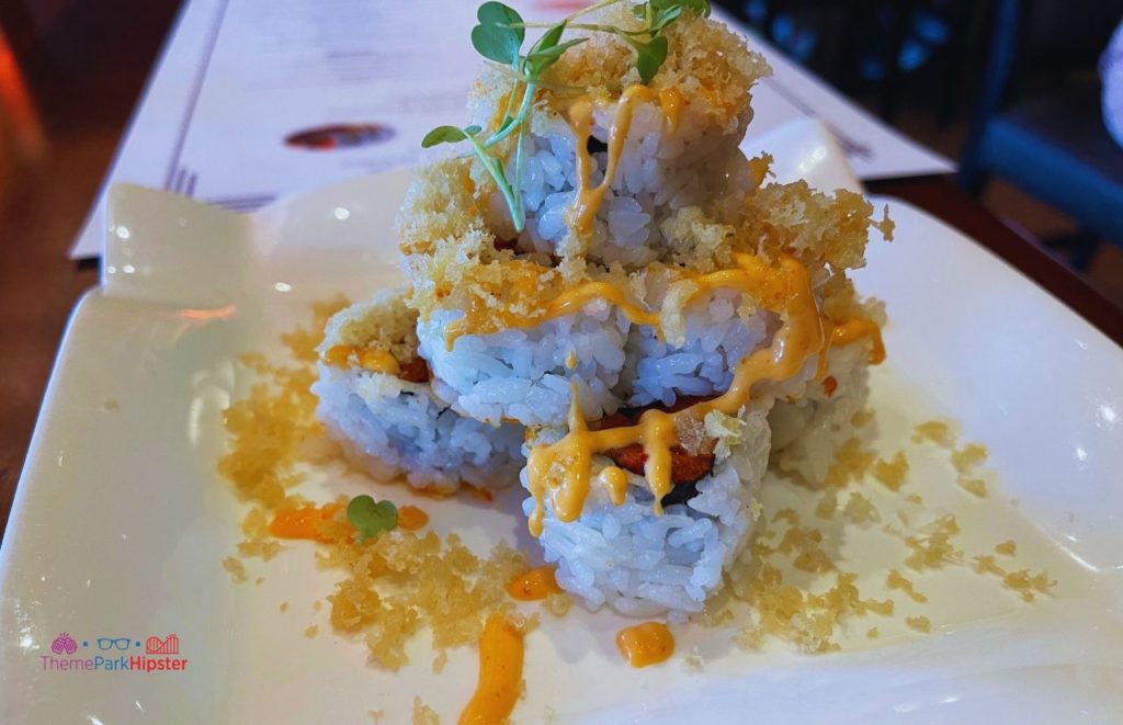 Tokyo Dining Restaurant in Epcot Japan Pavilion Crunchy Shrimp Sushi Roll