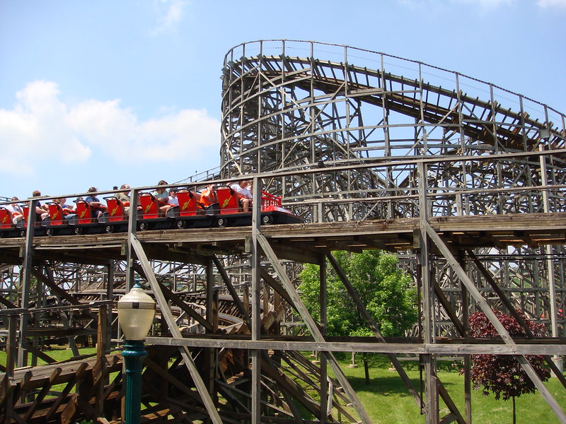 Wildcat wooden roller coaster at Hersheypark