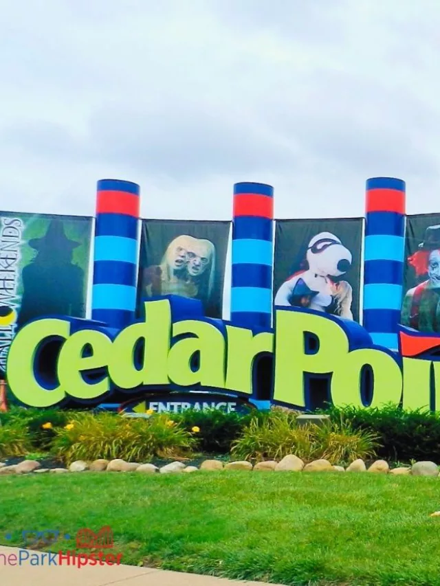 Cedar Point Sign at Entrance for Halloweekends