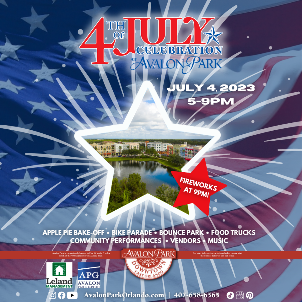 Avalon Park 4th of July Celebration. Keep reading to see what you can do for the 4th of July in Orlando on Independence Day.
