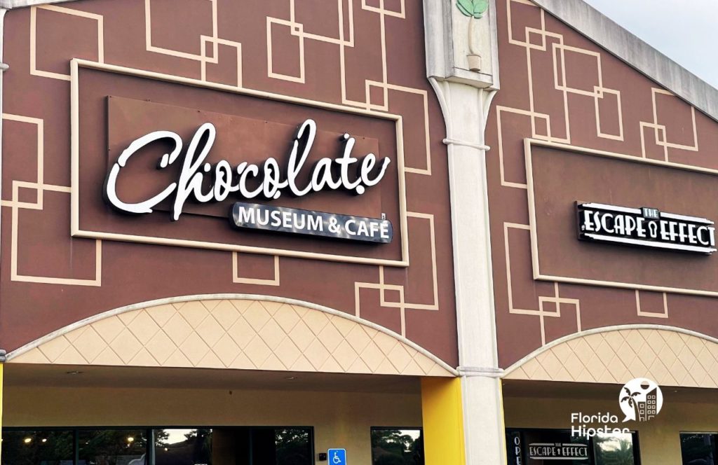 Chocolate Museum and Cafe next to the Escape Effect Room. One of the Best Things to Do in Orlando, Florida