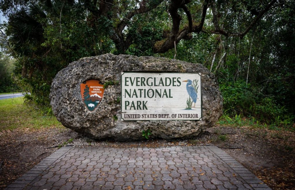 Everglades National Park in Southern Florida Sign Day Trips from Orlando