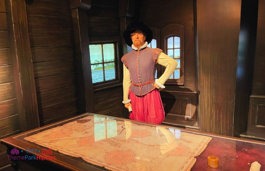 Ponce de Leon Sculpture Florida explorer in Orlando Madame Tussauds Museum. One of the best day trips from Orlando for solo travelers.