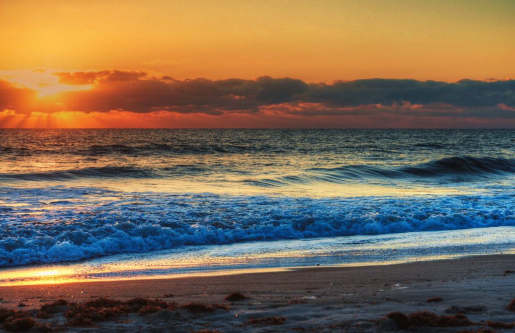 Satellite Beach, Florida at sunrise. One of the best beaches near Disney World