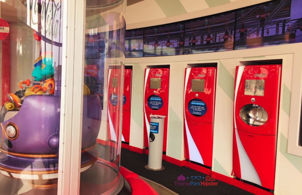 Freestyle machine Universal Orlando Resort Coke Refill Lounge in Universal Studios Florida. Keep reading to get the best things to do at Universal Studios Florida.