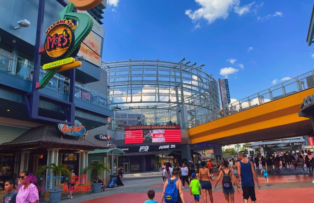Universal Orlando Resort Food Moe's and Cinemark Movie Theater at Citywalk