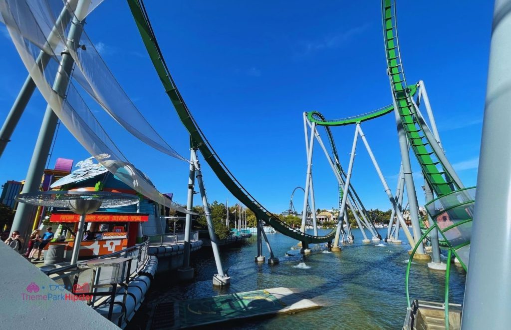 Universal Orlando Resort Hulk Roller coaster at Islands of Adventure. Keep reading to get the best Universal's Islands of Adventure photos!