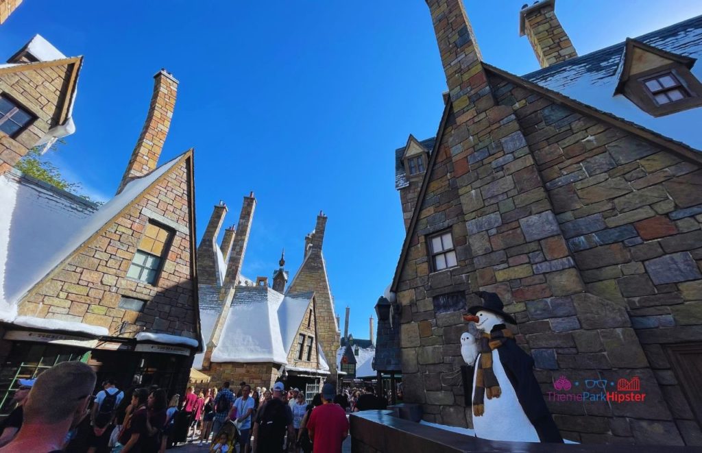 Universal Orlando Resort the Wizarding World of Harry Potter Hogsmeade snowman at Islands of Adventure