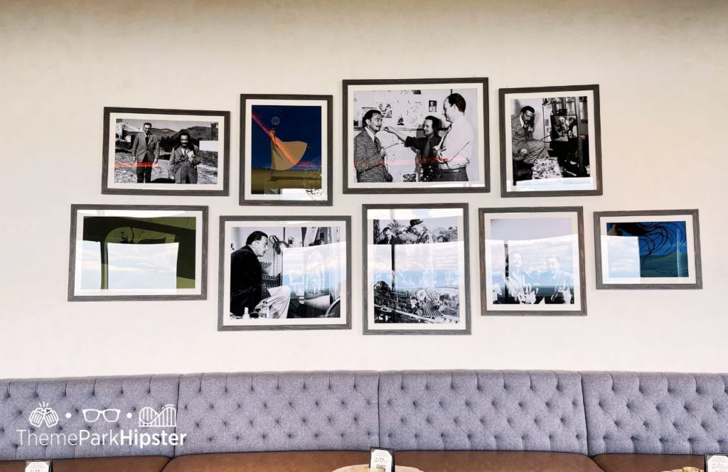 Dahlia Lounge at Disney's Coronado Springs Resort with Walt Disney portraits.