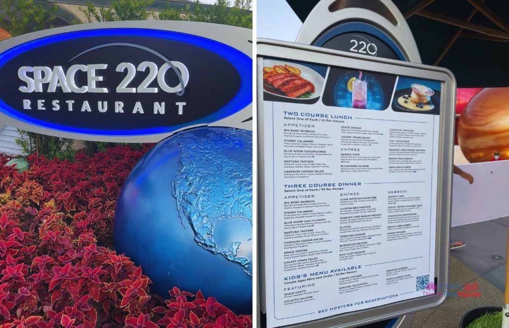 Epcot Food and Wine Festival Space 220 Restaurant menu