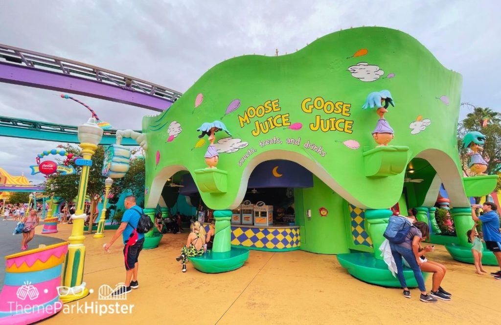 Moose Juice Stand in Seuss Landing Universal Orlando Resort Islands of Adventure. Keep reading to get the 5 Cheapest, Best Food at Islands of Adventure UNDER $10.