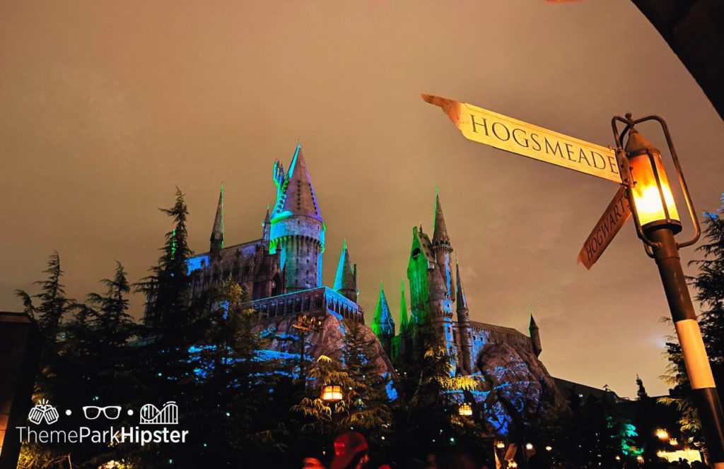 Dark Arts on Hogwarts Castle in Harry Potter World Halloween Horror Nights at Universal Studios Hollywood. Keep reading to get the best Universal Studios Hollywood Tips, Tricks and Secrets!