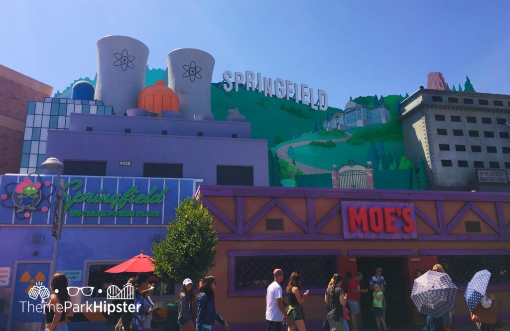 Springfield USA Simpsons Land Moe's Universal Studios Hollywood California