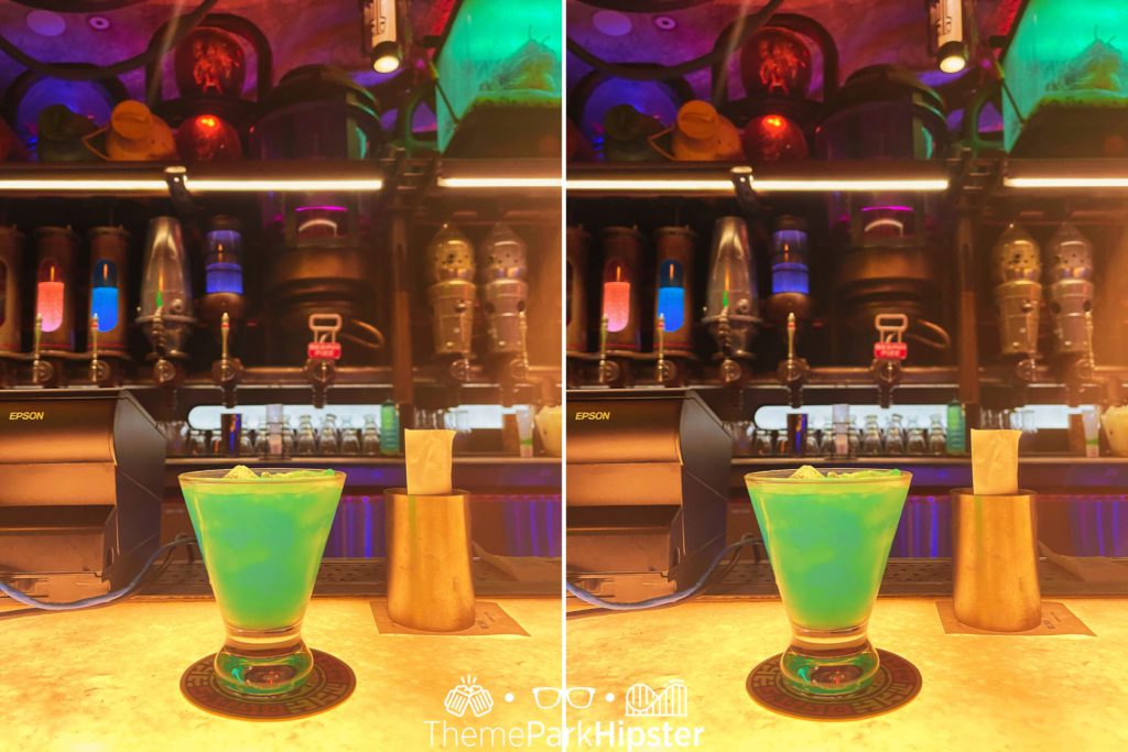 Star Wars Galaxy's Edge Cocktails Jedi Mind Trick Drink at Oga's Cantina. Keep reading to find out what best drinks at Oga's Cantina are in Disney World Hollywood Studios and Disneyland.