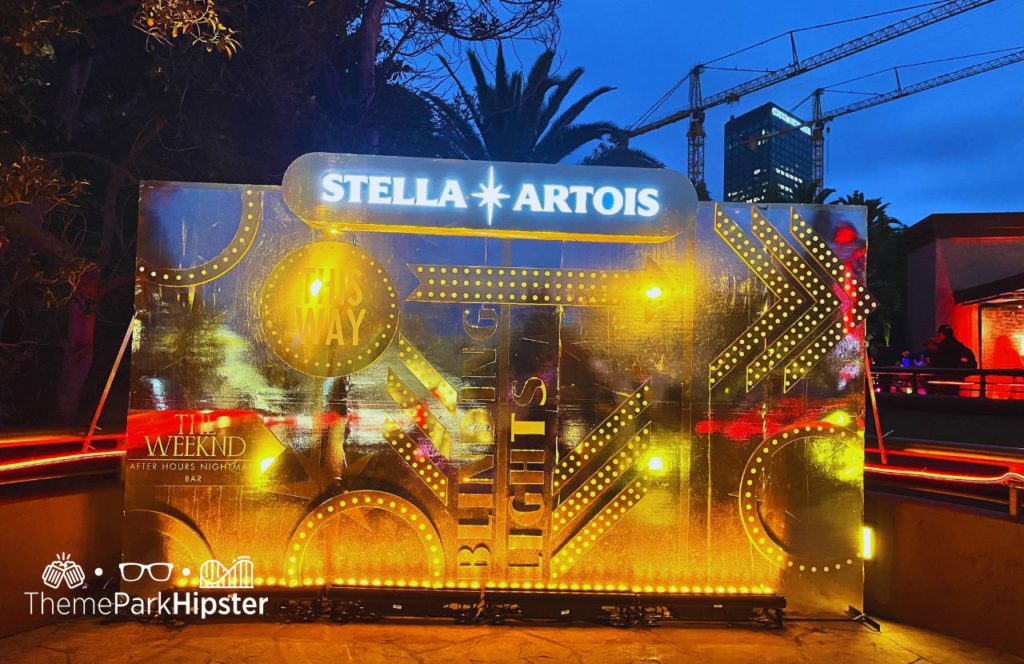 The Weeknd After Hours Nightmare Bar Stella Artois billboard Halloween Horror Nights at Universal Studios Hollywood