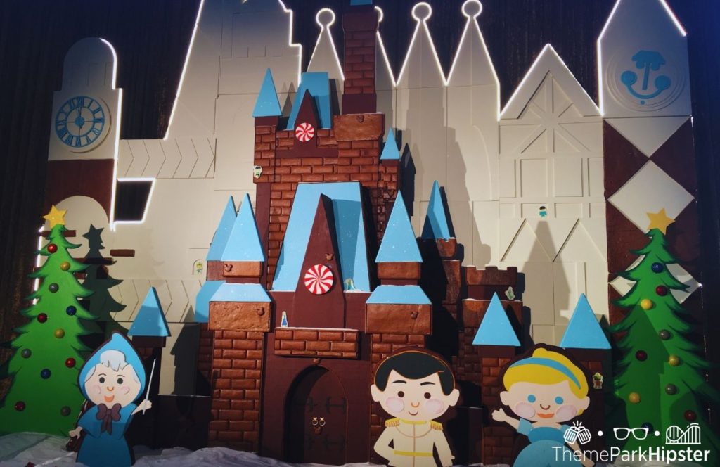 Disney Contemporary Resort Cinderella and Mary Blair Gingerbread house Castle. One of the best things to Do at Disney World for Christmas