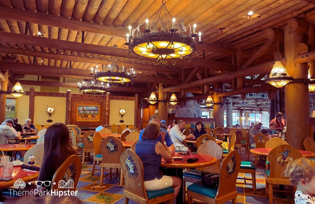 Disney Wilderness Lodge at Christmas with Whispering Canyon Cafe. One of the best things to Do at Disney World for Christmas