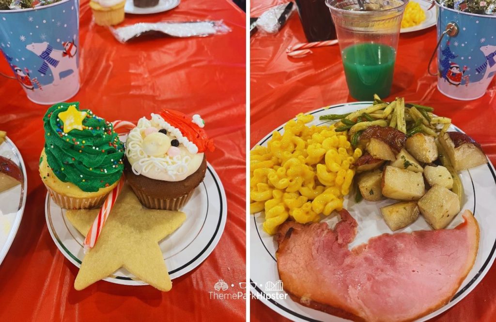 Dinner with Santa Buffet dessert and entree. Kennywood Christmas Lights at the Holiday Lights Event