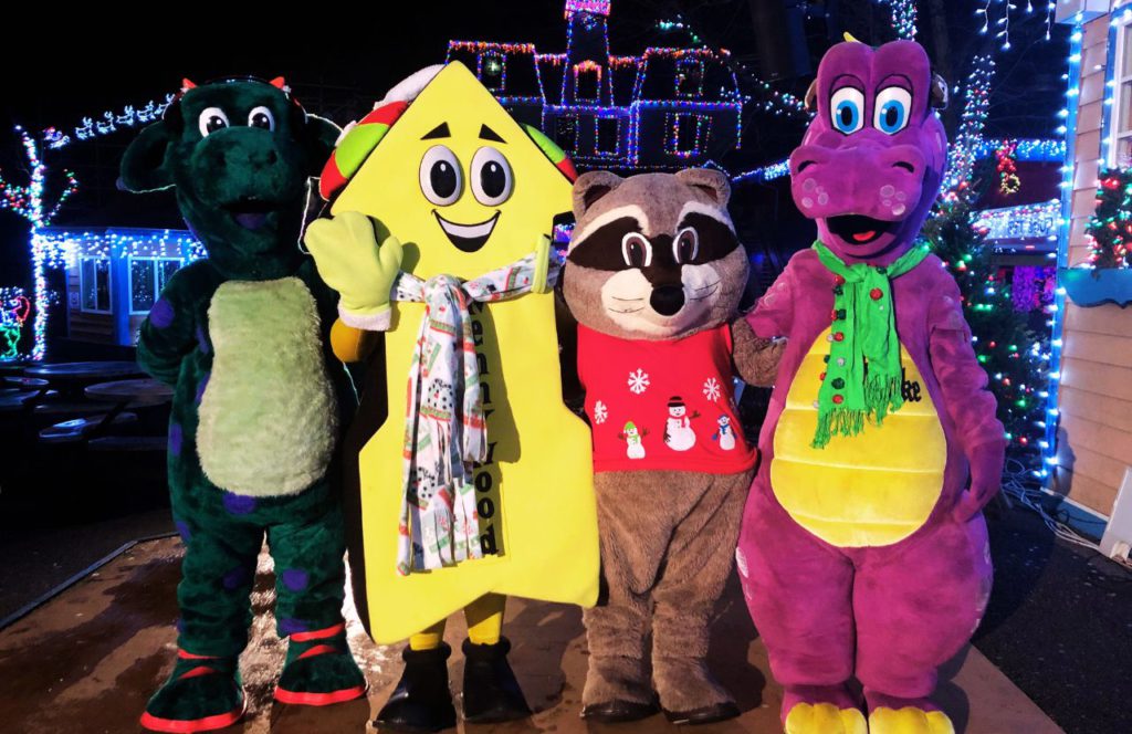 2023 Kennywood Holiday Christmas Lights Event Characters
