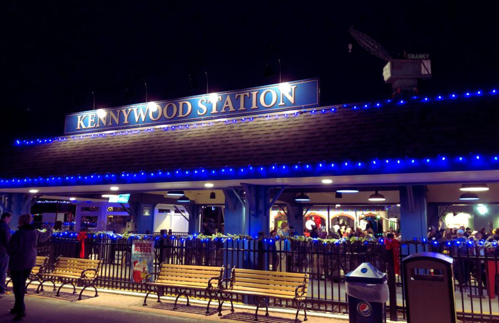 2023 Kennywood Christmas Lights Event Train Station