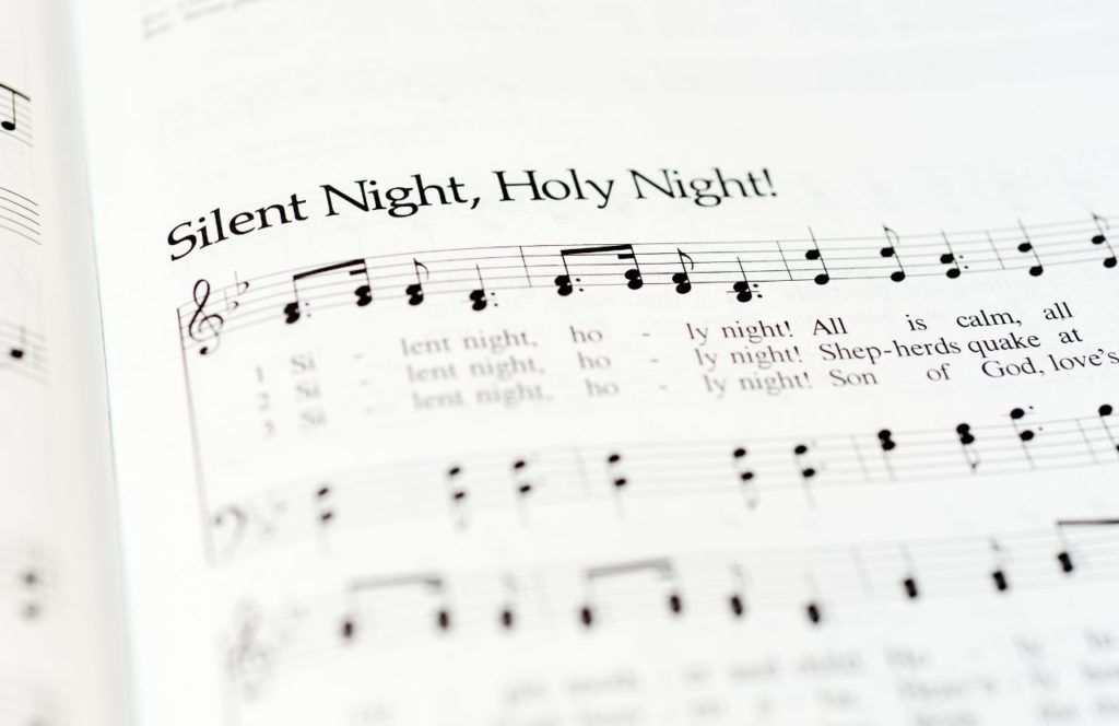 Silent Night Song on Music Sheet