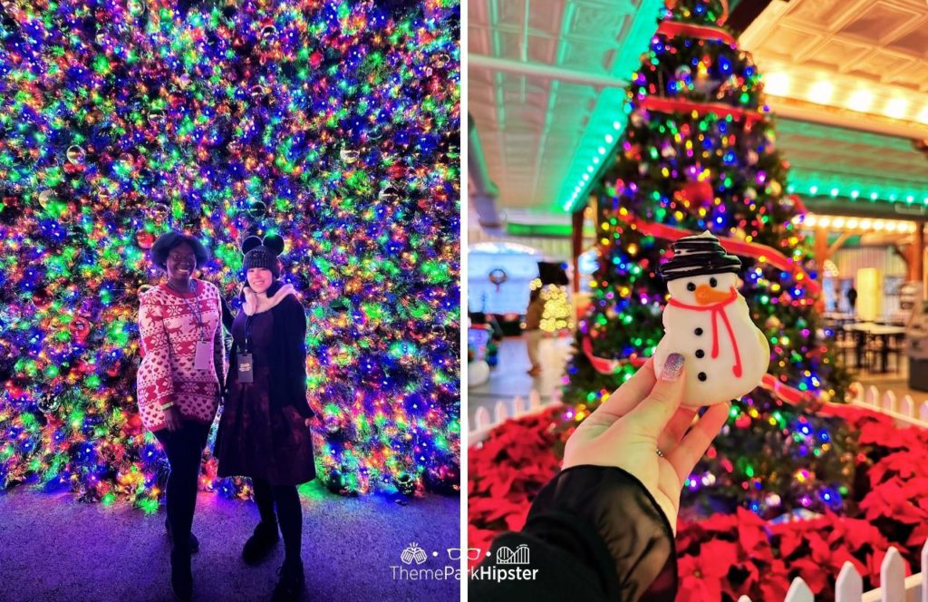 Victoria Wade and Friend enjoying Kennywood Christmas Lights at the Holiday Lights Event 2023