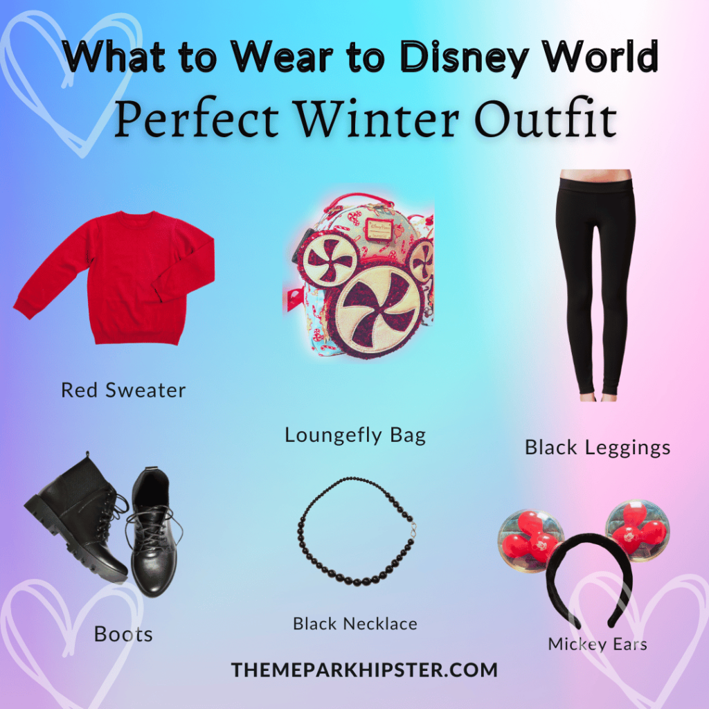 Main Disney Outfit Idea What to Wear to Disney World in February. Keep reading to know what to wear to Disney World in February and what to pack for Disney World in February!