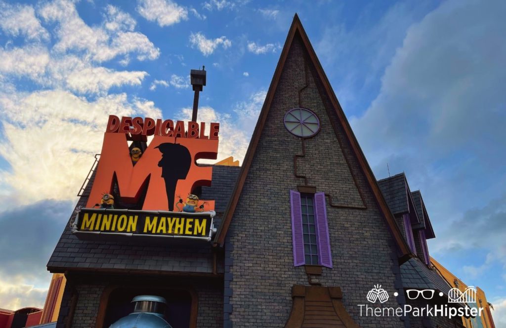 Universal Orlando Resort Despicable Me Minion Mayhem Ride at Universal Studios Florida. One of the best movies to watch for Universal Orlando.