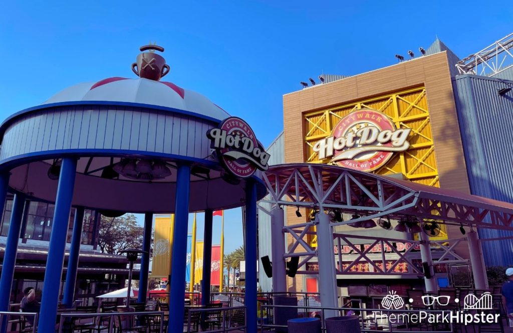 Universal Orlando Resort Hot Dog Hall of Fame in Citywalk. Keep reading to learn how to fly to Orlando and how to find cheap flights to Orlando.