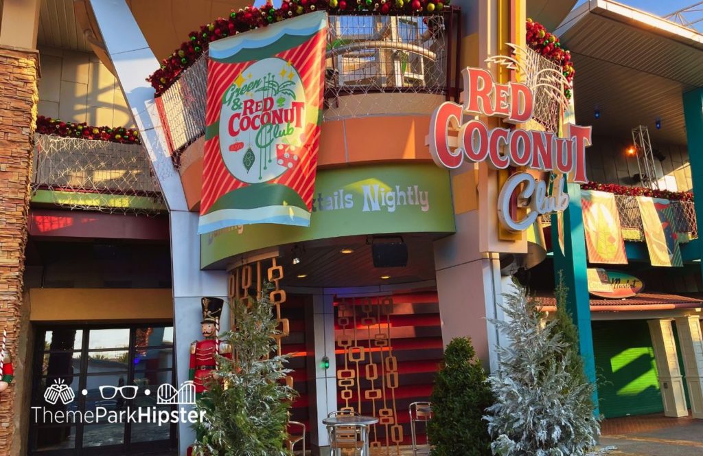 Universal Orlando Resort Red Coconut Club at Christmas in Citywalk