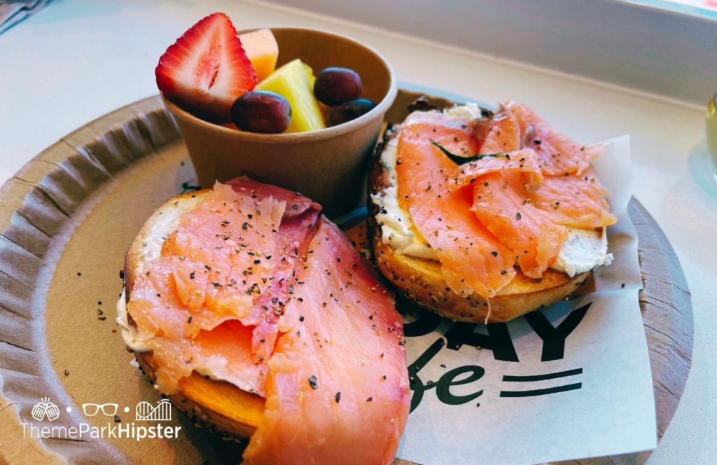 Universal Orlando Resort Today Cafe at Universal Studios Florida Loxs and Bagel with Salmon. Keep reading to get the top 5 best restaurants at Universal Studios Orlando.