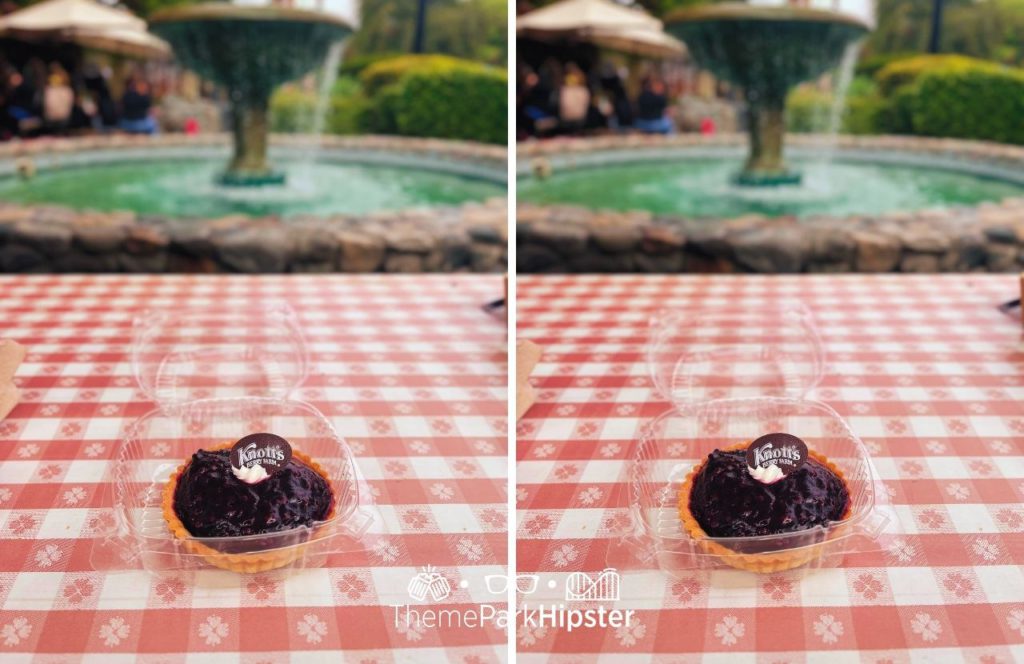 2024 Knott's Berry Farm in California Boysenberry Pie Tart. Keep reading to get the best food at Knott's Berry Farm and the best things to eat.