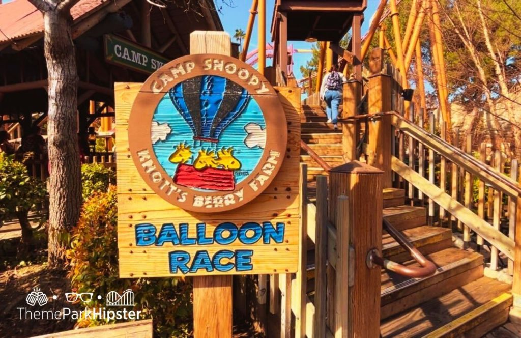 2024 Knott's Berry Farm in California Peanuts Celebration Camp Snoopy Balloon Race Ride