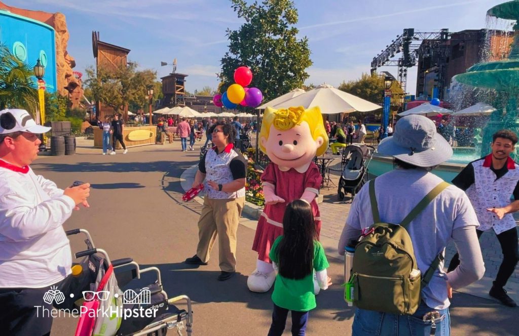 2024 Knott's Berry Farm in California Sally Brown Character at Peanuts Celebration