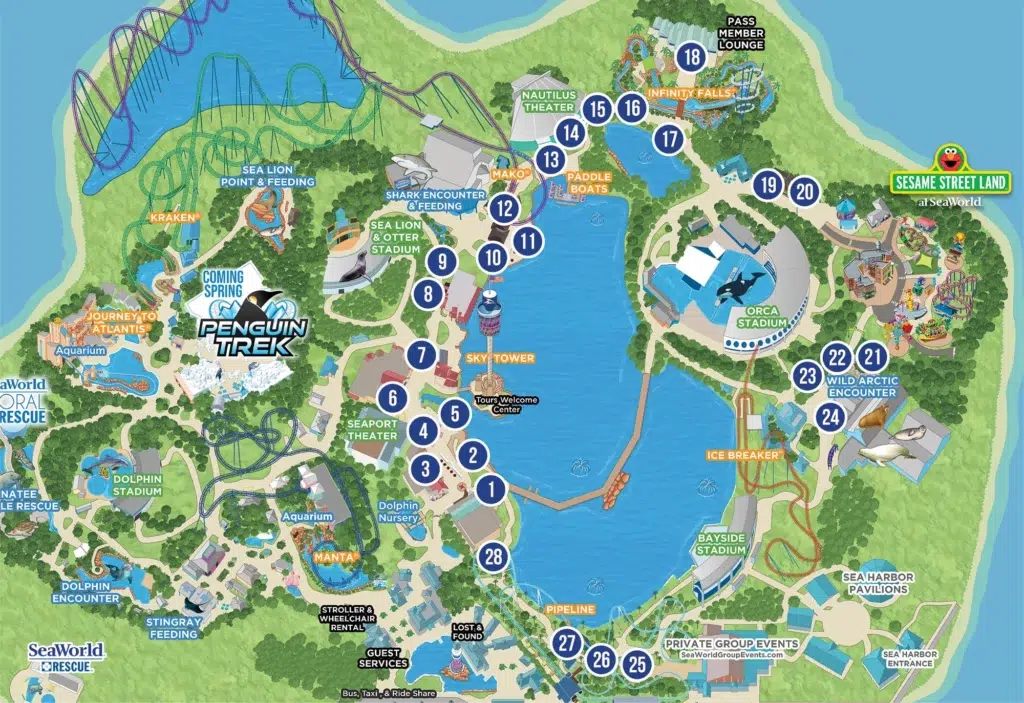 2024 SeaWorld Orlando Seven Seas Food Festival Map