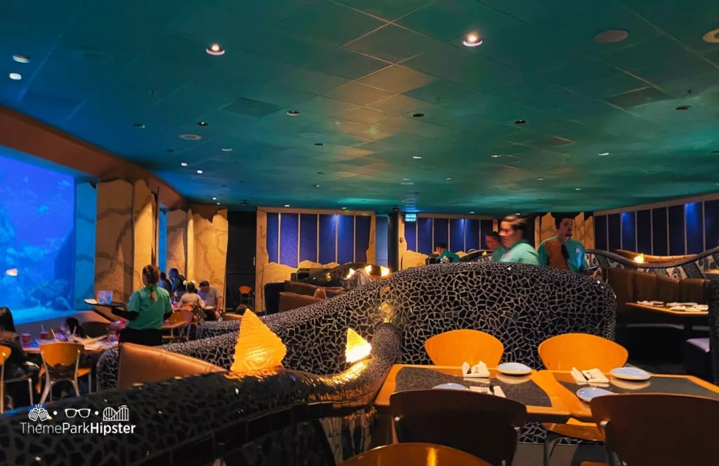 Coral Reef Restaurant at Epcot in Disney World Menu and Seared Mahi Mahi
