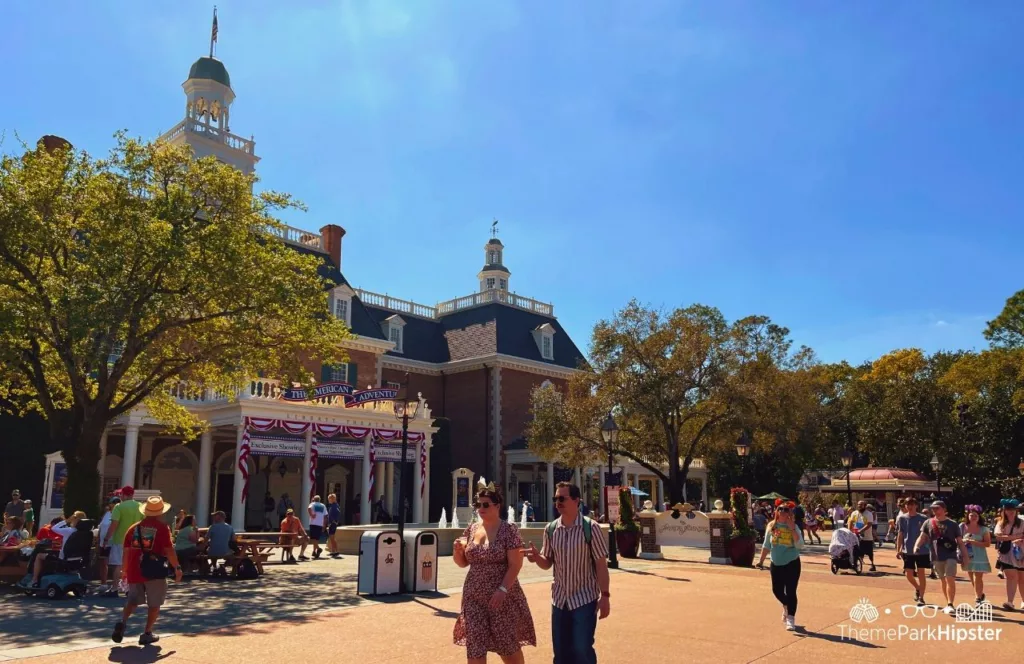 Epcot Flower and Garden Festival 2023 American Pavilion. Keep reading to know what to pack and what to wear to Disney World in July for your packing list.