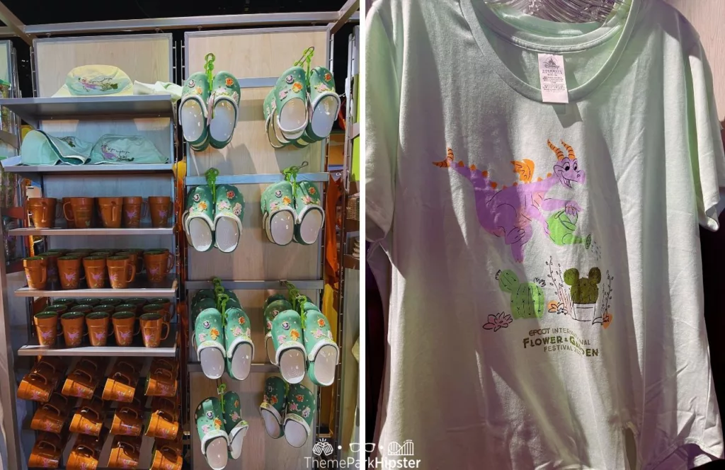 Epcot Flower and Garden Festival 2023 Merchandise with Shirt of Figment and Hat