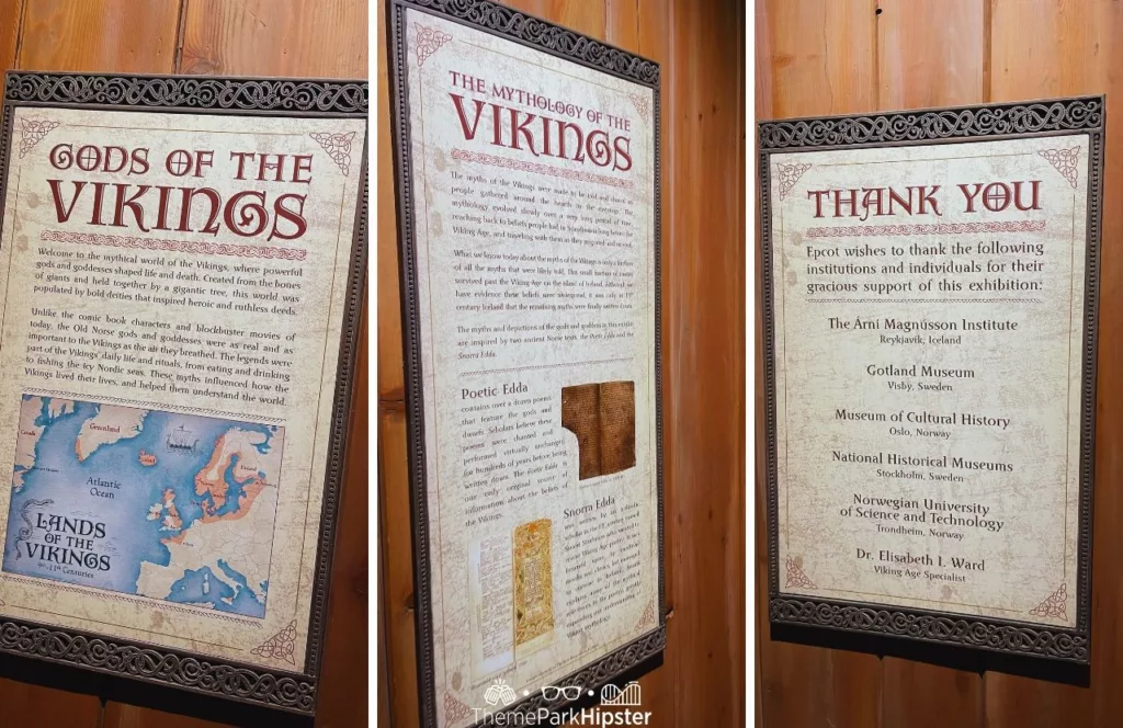 Epcot Norway Pavilion Gods and Vikings Pavilion Display at Walt Disney World 