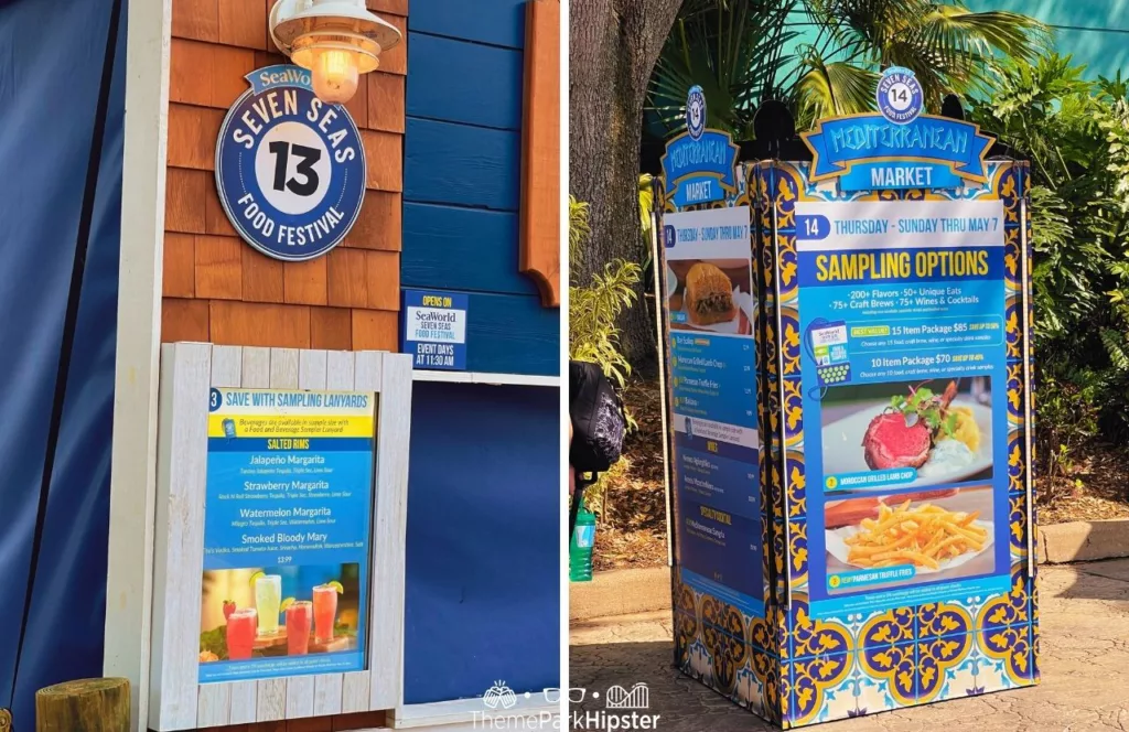 2024 SeaWorld Orlando Resort Seven Seas Food Festival Margarita Stand next to the Mediterranean Market