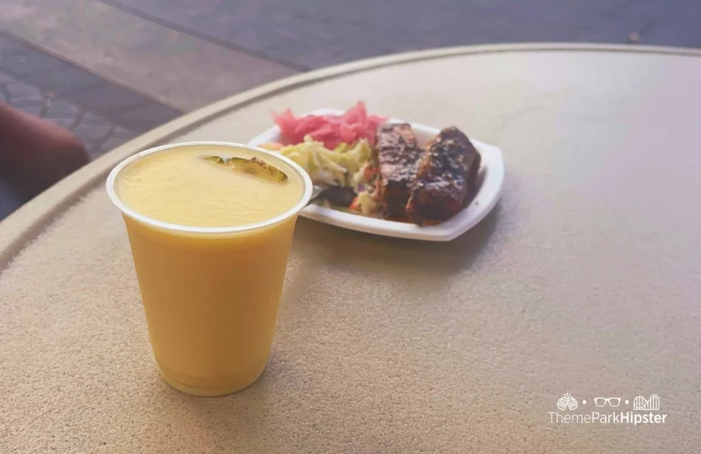 2024 SeaWorld Orlando Resort Seven Seas Food Festival Ribs and Cabbage with Pineapple Drink