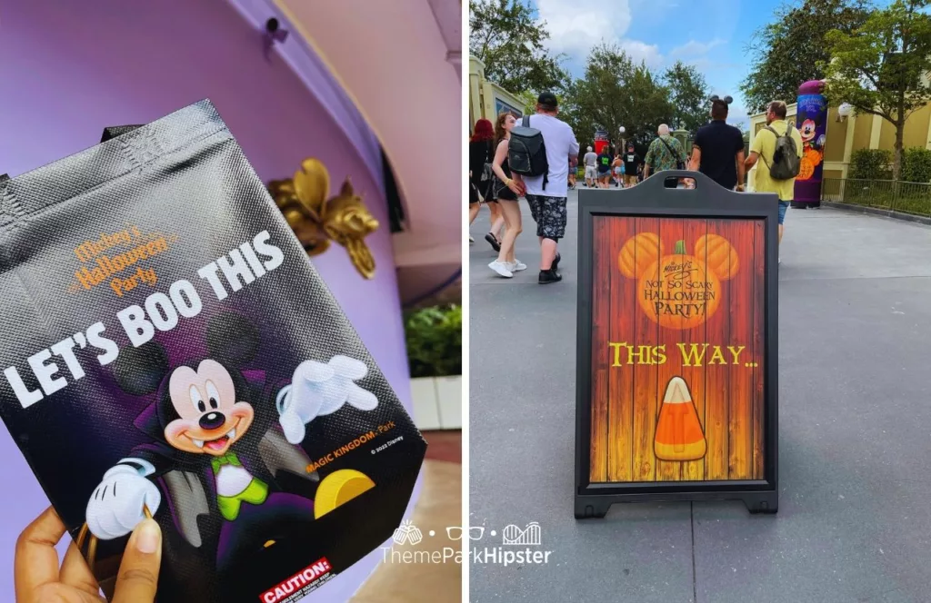 Mickey's Not So Scary Halloween Party at Disney's Magic Kingdom Theme Park Let's Boo This Candy Bag for Trick or Treating one of the best things to do at Disney World in the Summer!