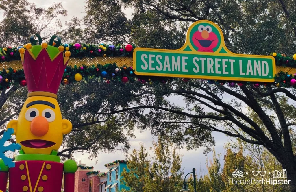SeaWorld Orlando Resort Christmas Celebration Sesame Street Land Entrance Sign. Keep reading to find out all you need to know about SeaWorld Orlando special events. 