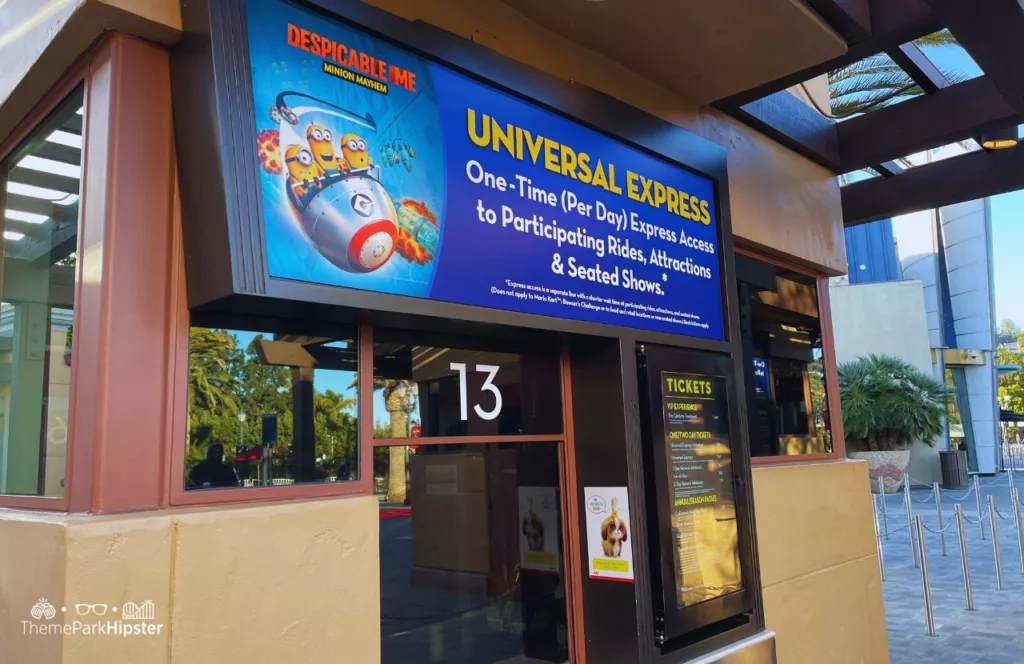 Universal Studios Hollywood Express Pass Sign