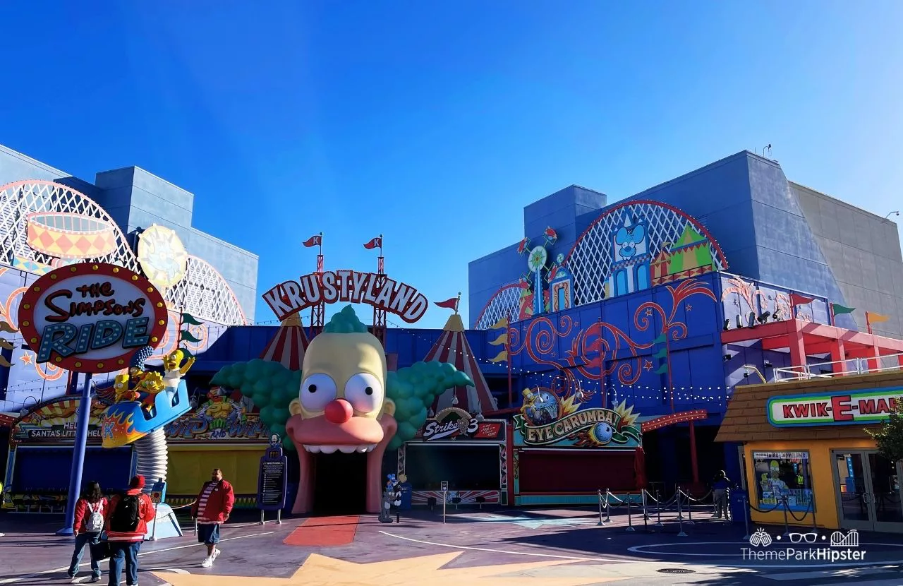 Universal Studios Hollywood Height Requirements Guide: Simpsons Land Springfield USA Krustyland Ride and KwikEMart