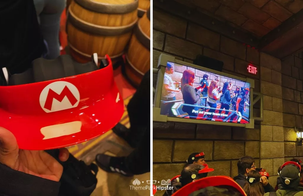 Universal Studios Hollywood Super Nintendo World Mario Kart Bowsers Challenge Ride VR hat