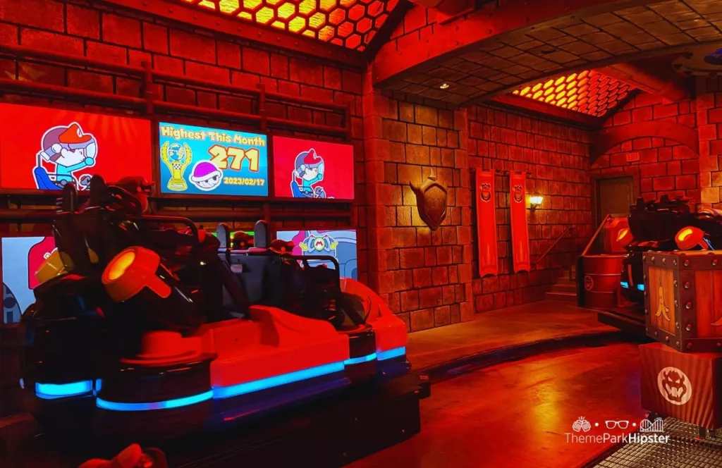 Universal Studios Hollywood Super Nintendo World Mario Kart Bowsers Challenge Ride vehicle. Keep reading to get the best rides at Universal Studios Hollywood.