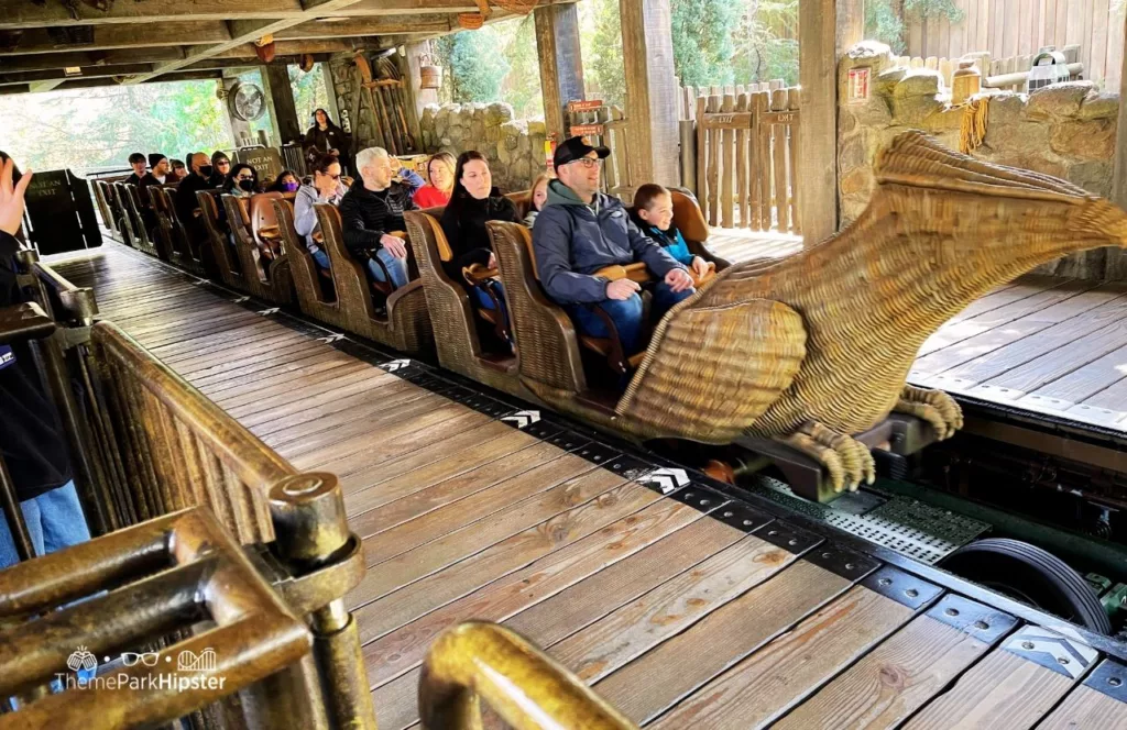 Universal Orlando Resort Wizarding World of Harry Potter Flight of Hippogriff Boarding Roller Coaster in Hogsmeade